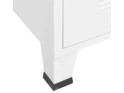 Kommode^vidaXL Industrial Kommode mit Schubladen Weiß 78x40x93 cm Metall