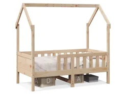 Betten^vidaXL Kinderbett Hausbett 70x140 cm Massivholz Kiefer2102249