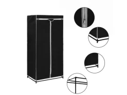 Schränke^vidaXL Kleiderschrank Schwarz 75×50×160 cm