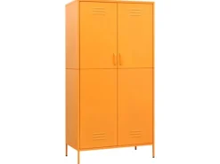 Schränke^vidaXL Kleiderschrank Senfgelb 90x50x180 cm Stahl