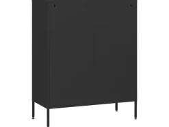 vidaXL Kommode Schwarz 80x35x101,5 cm Stahl