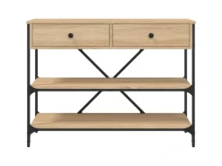 Tische^vidaXL Konsolentisch mit Schubladen und Ablagen Sonoma-Eiche