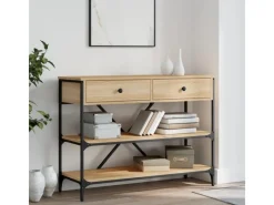 Tische^vidaXL Konsolentisch mit Schubladen und Ablagen Sonoma-Eiche