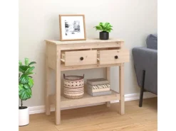 vidaXL Konsolentisch 75x35x75 cm Massivholz Kiefer