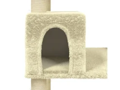 vidaXL Kratzbaum mit Sisal-KratzSäulen Creme 141 cm Modell 1