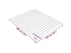 Betten^vidaXL Lattenrost mit 17 Latten 100x200 cm1123458