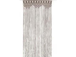 vidaXL Makramee Vorhang Taupe 140x240 cm Baumwolle Modell 6