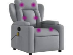 Sessel^vidaXL Massagesessel Hellgrau Stoff Modell 5