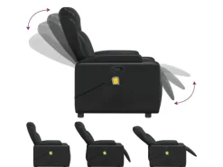 Sessel^vidaXL Massagesessel Schwarz Kunstleder Modell 6