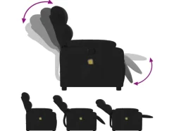 vidaXL Massagesessel Schwarz Stoff Modell 10