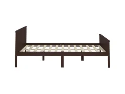 Betten^vidaXL Massivholzbett Dunkelbraun Kiefer 160x200 cm1115583