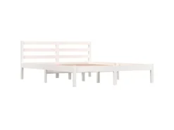 Betten^vidaXL Massivholzbett Kiefer 140x190 cm Weiß1136550