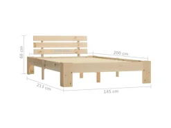 Betten^vidaXL Massivholzbett Kiefer 140x200 cm617170