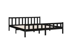 Betten^vidaXL Massivholzbett Schwarz 200x200 cm1271541