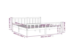 Betten^vidaXL Massivholzbett Schwarz 200x200 cm1271541