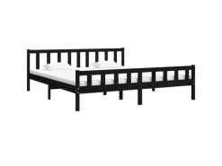 Betten^vidaXL Massivholzbett Schwarz 200x200 cm1271541