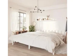 vidaXL Massivholzbett Weiß Kiefer 200x200 cm923563