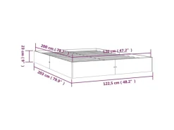 Betten^vidaXL Massivholzbett 120x200 cm1279638