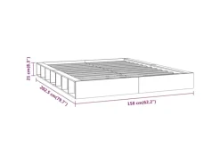 Betten^vidaXL Massivholzbett 140x200 cm1280188