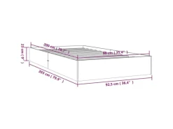 Betten^vidaXL Massivholzbett 90x200 cm1279648