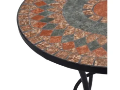 Mosaik^vidaXL Mosaik-Bistrotisch Orange/Grau 60 cm Keramik 46717