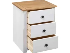 Vasen^vidaXL Nachttisch Weiß 46 x 40 x 57 cm Panama-Kiefer