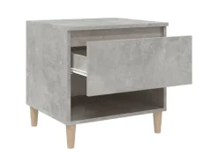 vidaXL Nachttische 2 Stk Betongrau 50x46x50 cm Holzwerkstoff