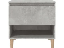 vidaXL Nachttische 2 Stk Betongrau 50x46x50 cm Holzwerkstoff