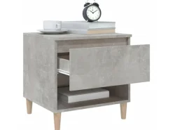 vidaXL Nachttische 2 Stk Betongrau 50x46x50 cm Holzwerkstoff