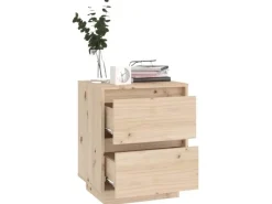vidaXL Nachttische 2 Stk 40x35x50 cm Massivholz Kiefer