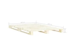 Betten^vidaXL Palettenbett Massivholz Kiefer 180x200 cm619006