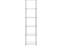 Vitrinen^vidaXL Regal mit 6 Ablagen Transparent 40x40x160 cm Hartglas