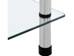 Vitrinen^vidaXL Regal mit 6 Ablagen Transparent 40x40x160 cm Hartglas