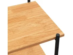 vidaXL Regal mit 3 Böden Schwarz und Eiche-Optik 80x40x92 cm