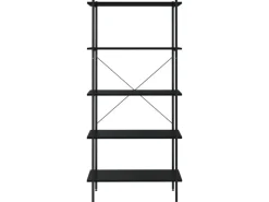 vidaXL Regal mit 5 Böden Schwarz 80x40x163 cm