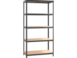 Weitere Regale^vidaXL Regale mit 5 Böden 2 Stk Stahl & Holzwerkstoff 152868
