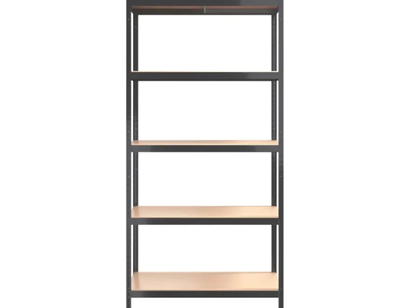 Weitere Regale^vidaXL Regale mit 5 Böden 2 Stk Stahl & Holzwerkstoff 152868