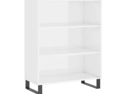 Sideboards^vidaXL Regalschrank Hochglanz-Weiß 69,5x32,5x90 cm Holzwerkstoff 828390