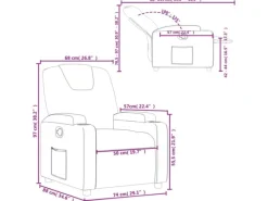 vidaXL Relaxsessel Dunkelbraun Stoff Modell 28