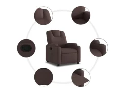 vidaXL Relaxsessel Dunkelbraun Stoff Modell 28
