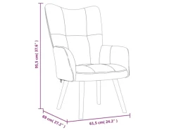 Sessel^vidaXL Relaxsessel mit Hocker Senfgelb Samt Modell 6