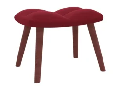 Sessel|Hocker^vidaXL Relaxsessel mit Hocker Weißrot Samt Modell 6