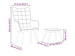 Sessel^vidaXL Relaxsessel mit Hocker Samt 4016830