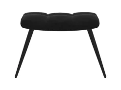 vidaXL Relaxsessel mit Hocker Schwarz Samt Modell 5