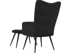 vidaXL Relaxsessel mit Hocker Schwarz Samt Modell 5