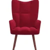 Sessel^vidaXL Relaxsessel Weißrot Samt Modell 8