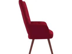Sessel^vidaXL Relaxsessel Weißrot Samt Modell 8