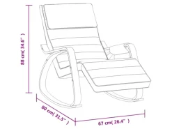 Sessel^vidaXL Schaukelstuhl Creme Stoff Modell 15