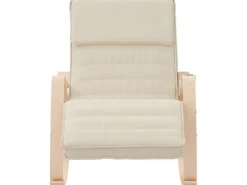 Sessel^vidaXL Schaukelstuhl Creme Stoff Modell 15