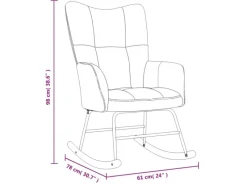 Hocker^vidaXL Schaukelstuhl mit Hocker Samt Dunkelgrün